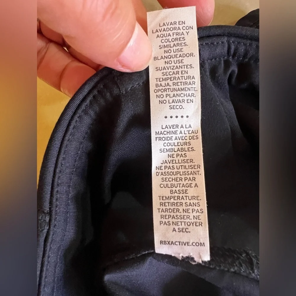 RBX Leggings Capri 3/4 Length Black High Waisted Pockets - Picture 4 of 16